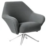 P32 Light Gray Swivel Armchair by Osvaldo Borsani