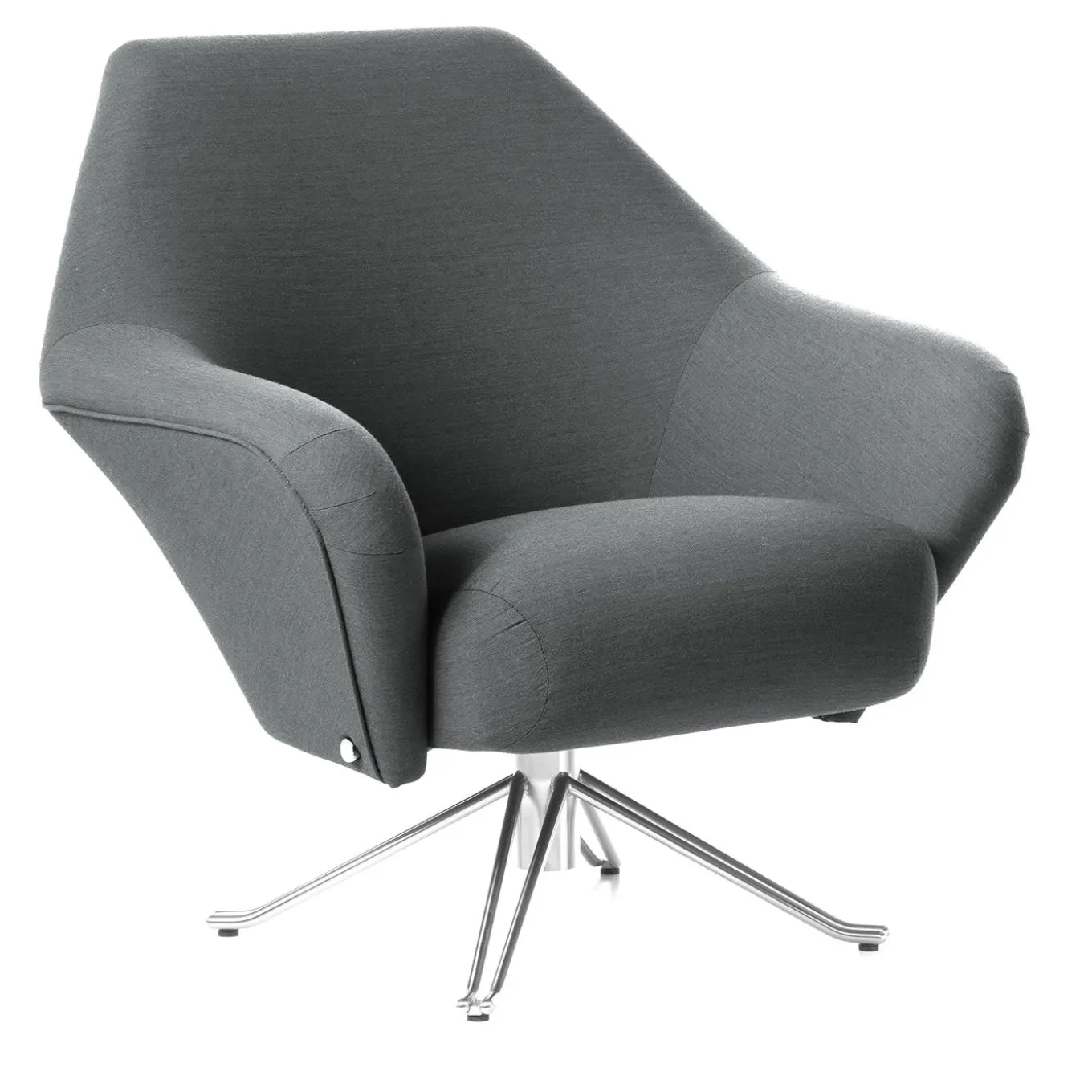 P32 Light Gray Swivel Armchair by Osvaldo Borsani