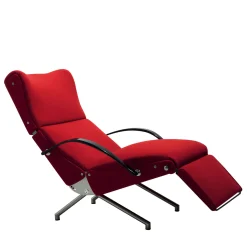 P40 Red Lounge Armchair by Osvaldo Borsani