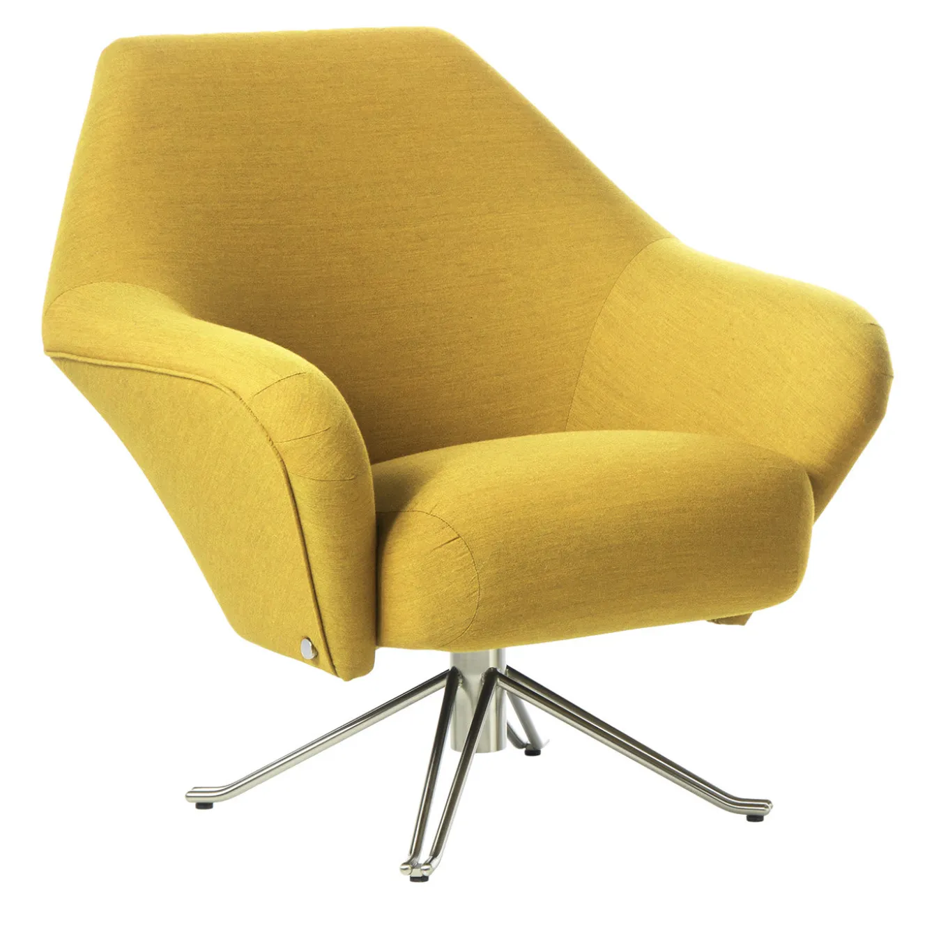 P32 Yellow Swivel Armchair by Osvaldo Borsani