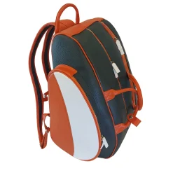 Padel & Pickleball Orange and Blue Leather Backpack