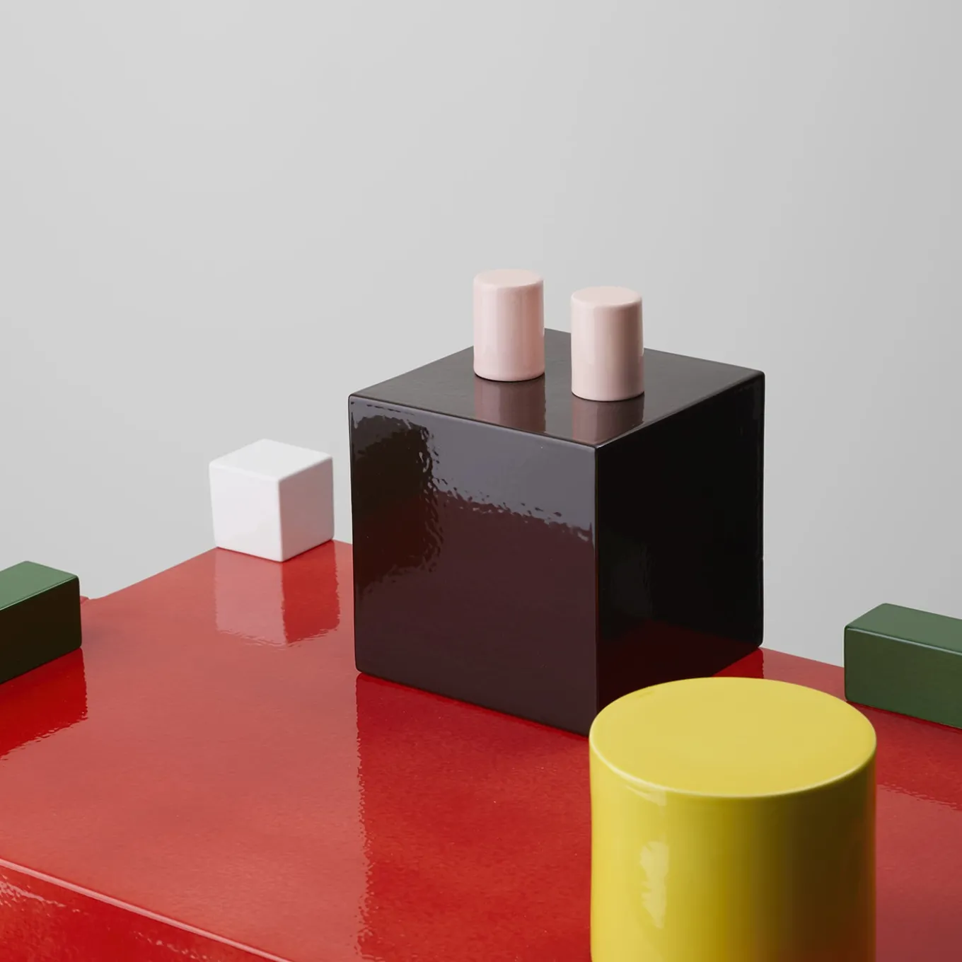 Paesaggi Rectangle Polycrhome Sculpture by Nathalie Du Pasquier