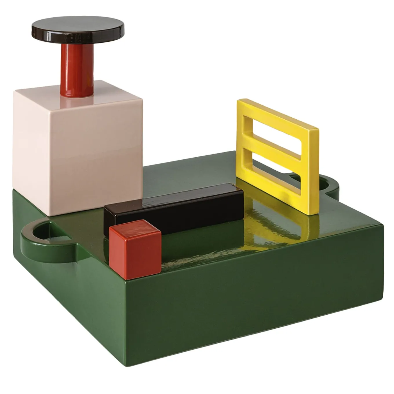 Paesaggi Square Polycrhome Sculpture by Nathalie Du Pasquier