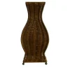 Pagoda Hand-Woven Wicker Floor Lamp