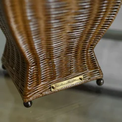 Pagoda Hand-Woven Wicker Floor Lamp