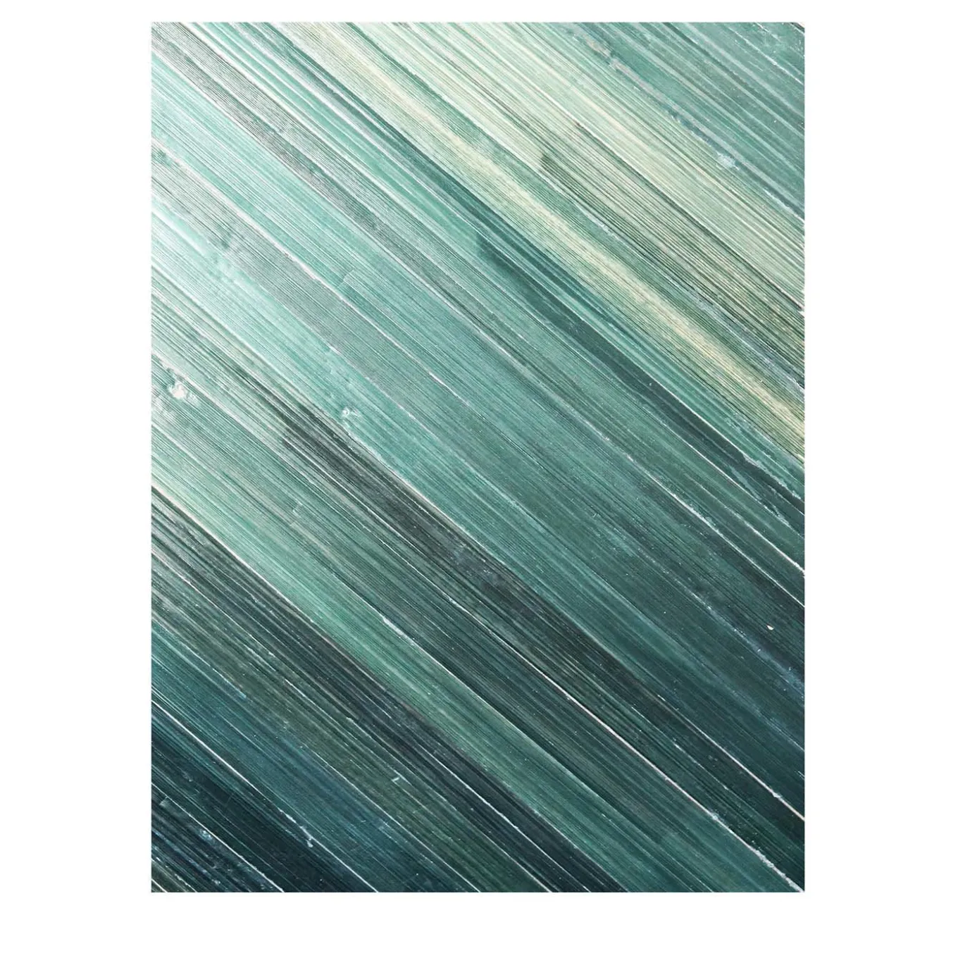 Paille Olik Green Straw and Wood Decorative Panel