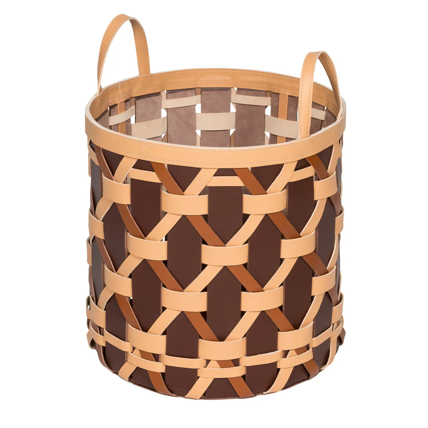 Palù Tall Large Brown Storage Basket by Federica Biasi