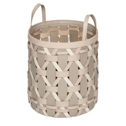 Palù Tall Large Cream Storage Basket by Federica Biasi