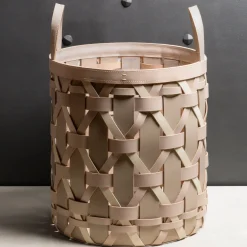 Palù Tall Large Cream Storage Basket by Federica Biasi