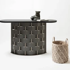 Palù Tall Large Cream Storage Basket by Federica Biasi