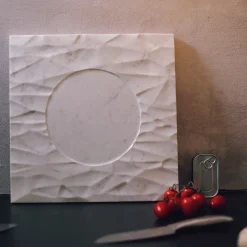 Palermo White Carrara Marble Q Plate