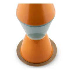 Palm Large Aquamarine and Orange Table Lamp