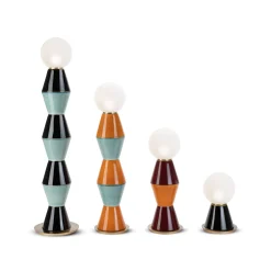 Palm Large Aquamarine and Orange Table Lamp