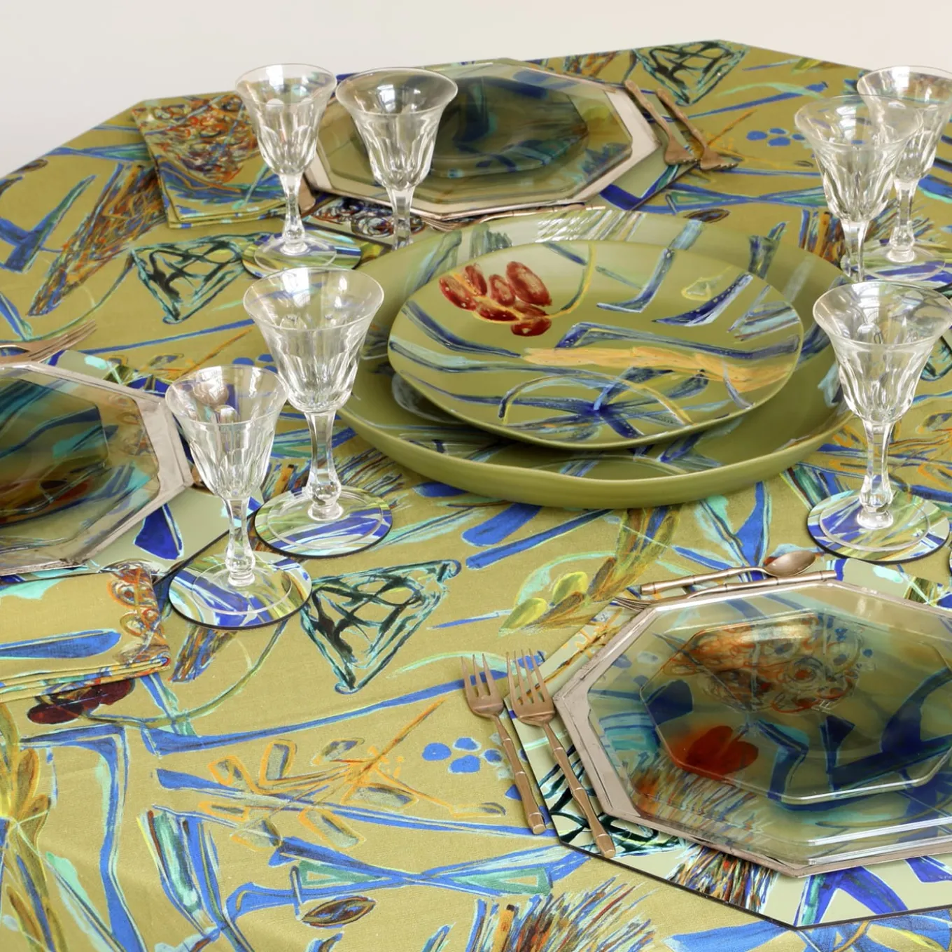 Panarea Hand-painted Ceramic Medium Serving Plate