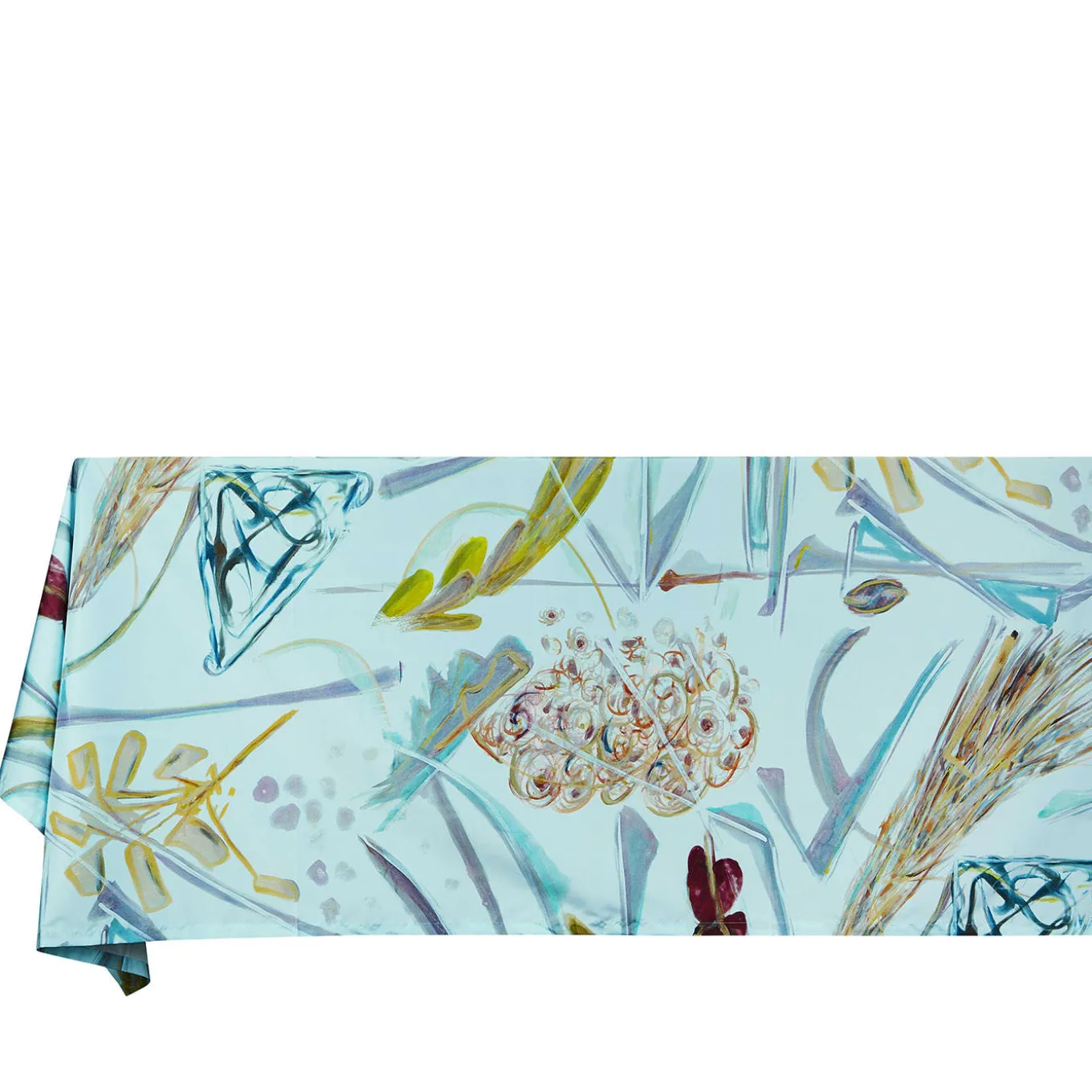 Panarea Patterned Polychrome Light Blue Tablecloth