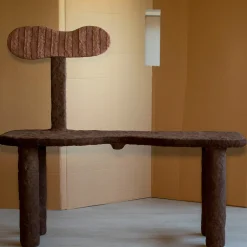 Panchinetta Brown Wood and Paper Bench