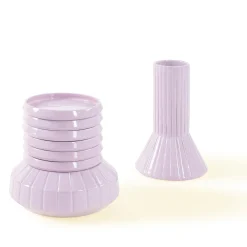 Pane e Vino Pink Appetizer Serveware Set by Francesca Lanzavecchia