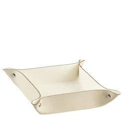 Panna cotta and white leather vide poche #2