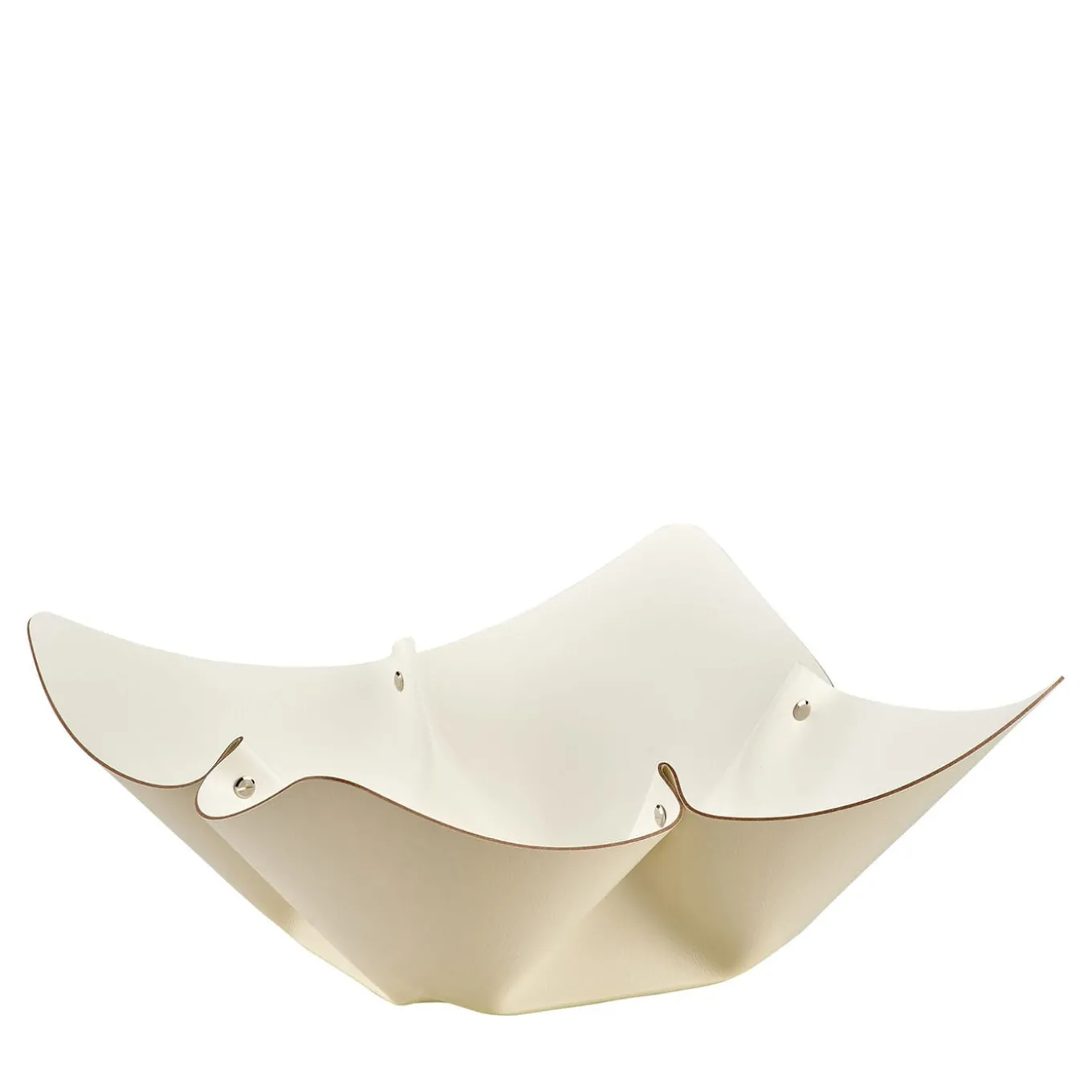 Panna Cotta and White Leather Fruit Bowl