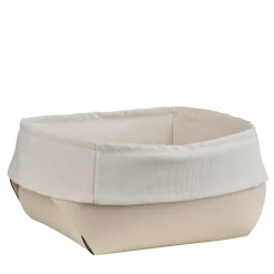 Panna Cotta Leather With Removable Cotton Bag Bread Basket