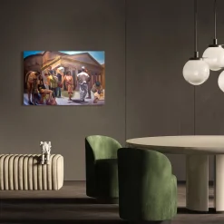 Pantomima Phanteon Oil on Linen Painting