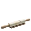 Paonazzo Marble Rolling Pin with Wooden Handle