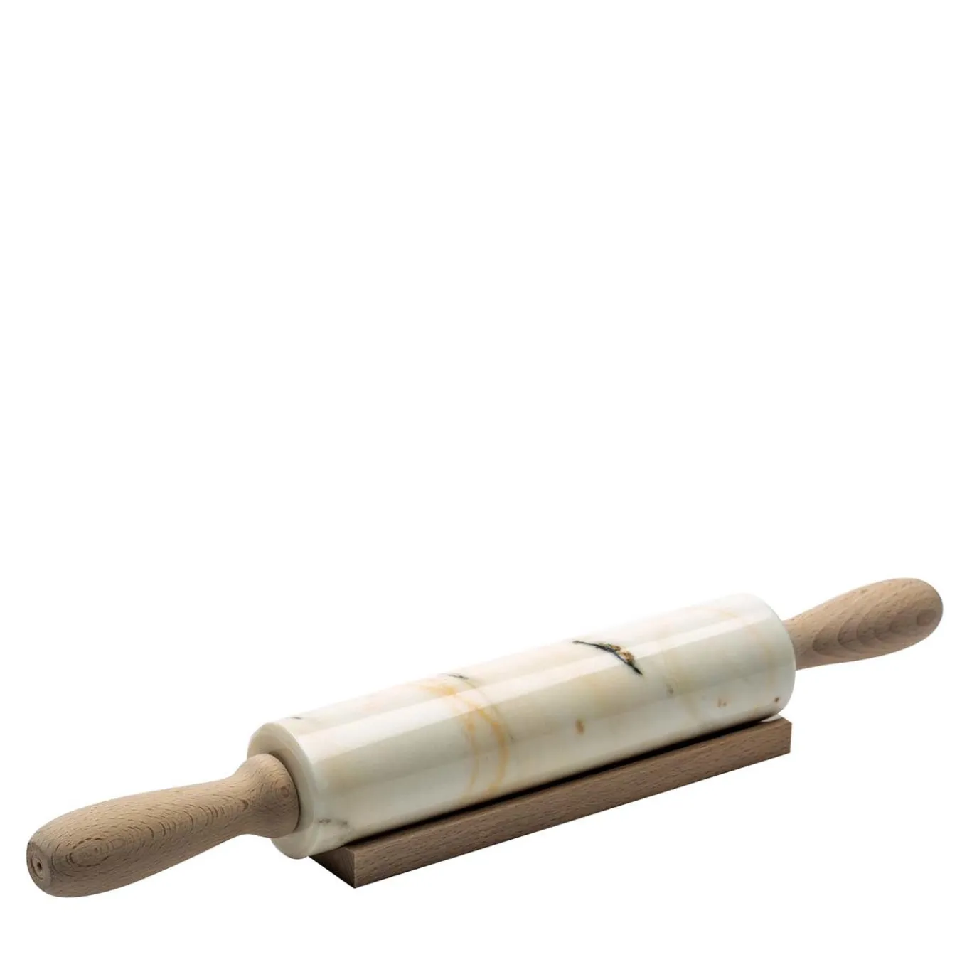 Paonazzo Marble Rolling Pin with Wooden Handle