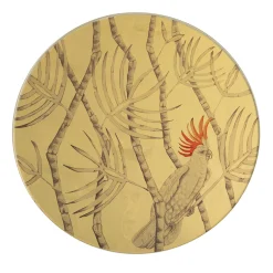 Pappagallo Soggetto I gold Decorative Plate