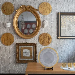 Pappagallo Soggetto II Gold Decorative Plate