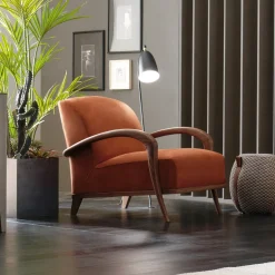 Paprika Domino lounge chair