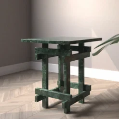 Paranoid V1 Side Table in Guatemala Marble #3