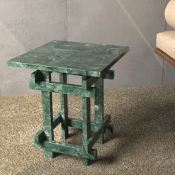 Paranoid V1 Side Table in Guatemala Marble #3