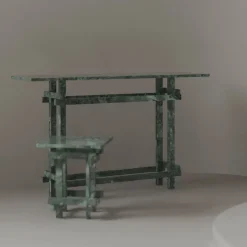 Paranoid V1 Side Table in Guatemala Marble #3