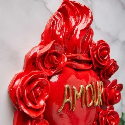 PASSION RED CERAMIC HEART