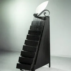 Passo D'Ombra Matte Laquered Black Wood Chest Of Drawers