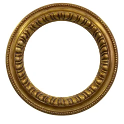 Pastel Round Gold Frame