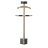 Patrick Oak Wood with Black Marble Base Valet Stand