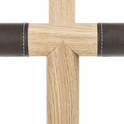 Patrick Oak Wood with Black Marble Base Valet Stand