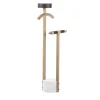 Patrick Oak Wood with White Marble Base Valet Stand