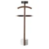 Patrick Walnut Wood with White Marble Base Valet Stand