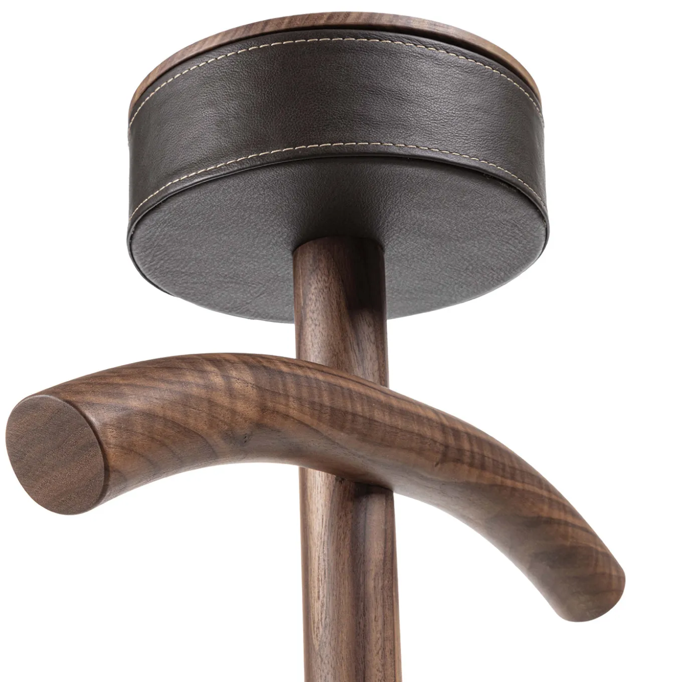 Patrick Walnut Wood with White Marble Base Valet Stand