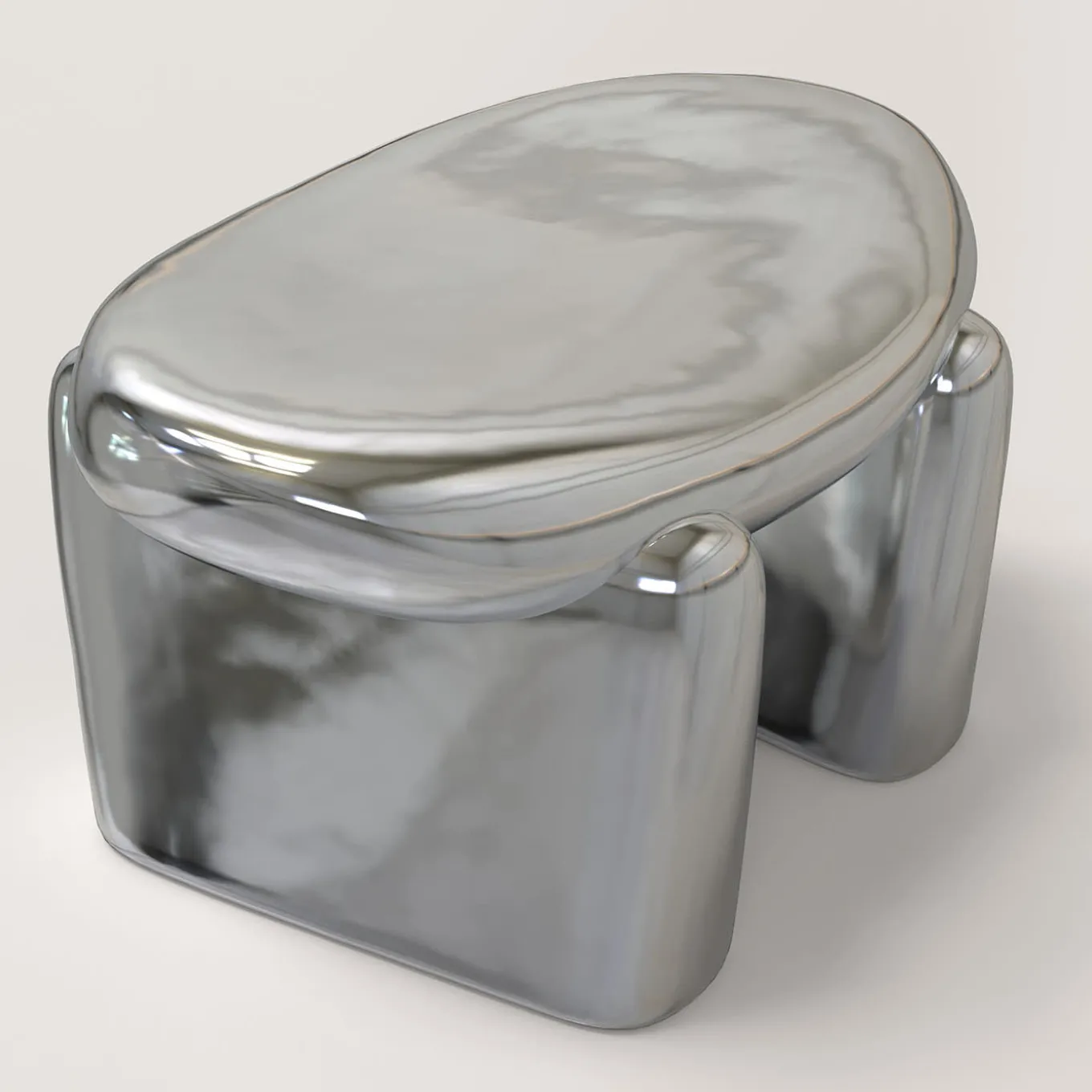 Pau V2 Silver Stool