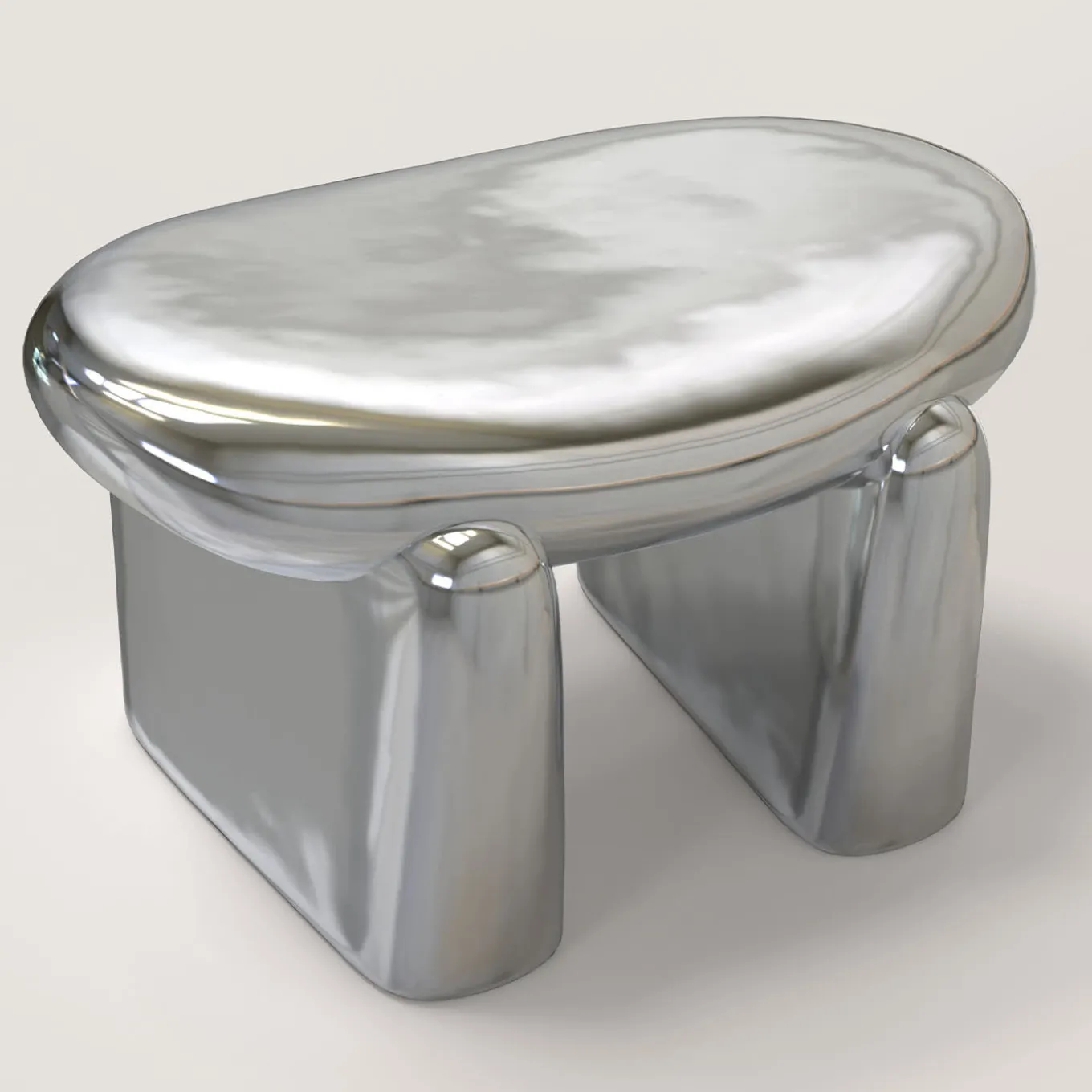 Pau V2 Silver Stool
