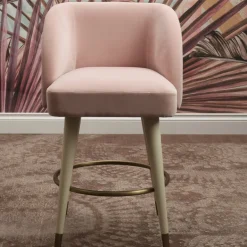 Pauline Pink Bar Stool