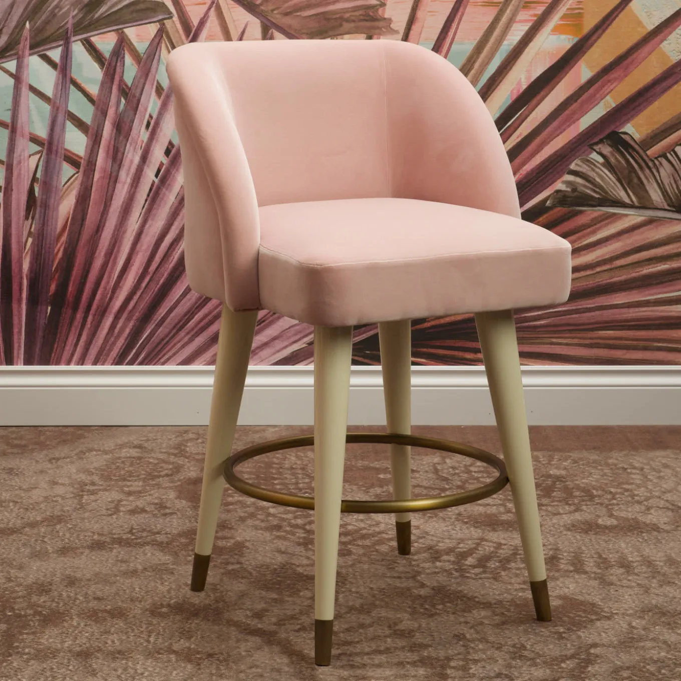 Pauline Pink Bar Stool