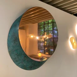 Pav� Green Copper Wall Mirror