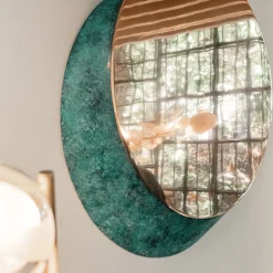 Pav� Green Copper Wall Mirror