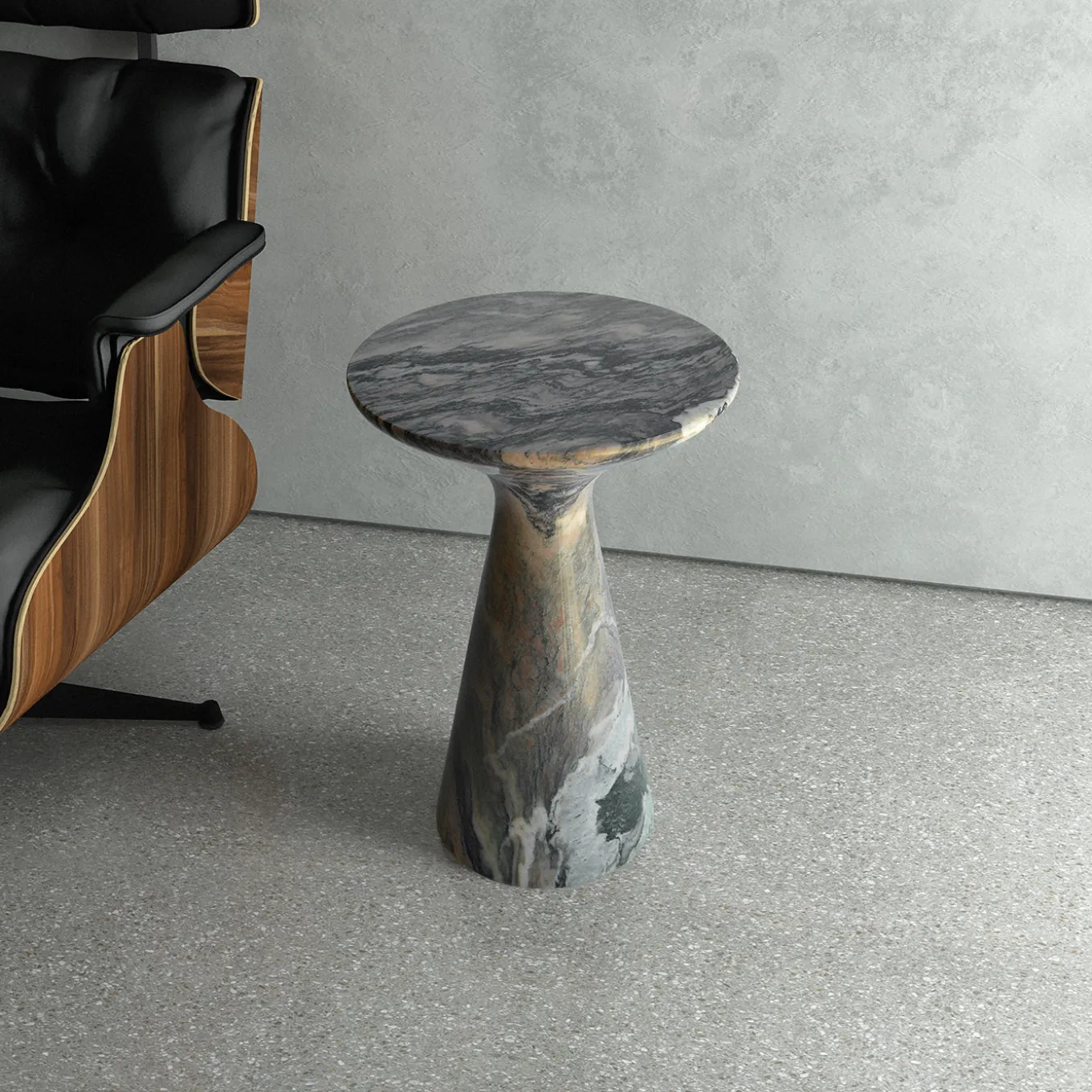 Pawn Cipollino Marble Cocktail Side Table