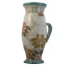 Peace&Love Beige Ceramic Vase with Lid with Floral Design