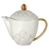 PEACOCK CREAMER - WHITE AND GOLD
